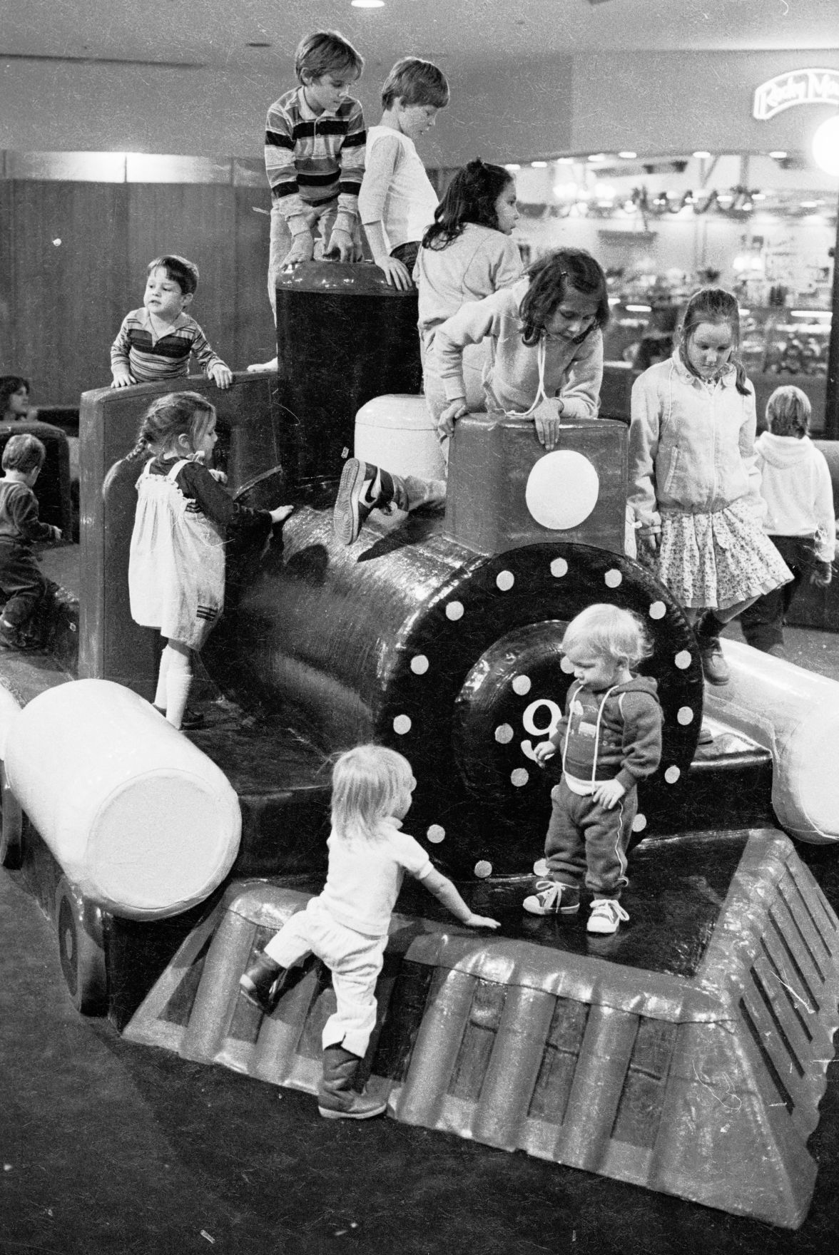 The train at West Park Plaza, 1985